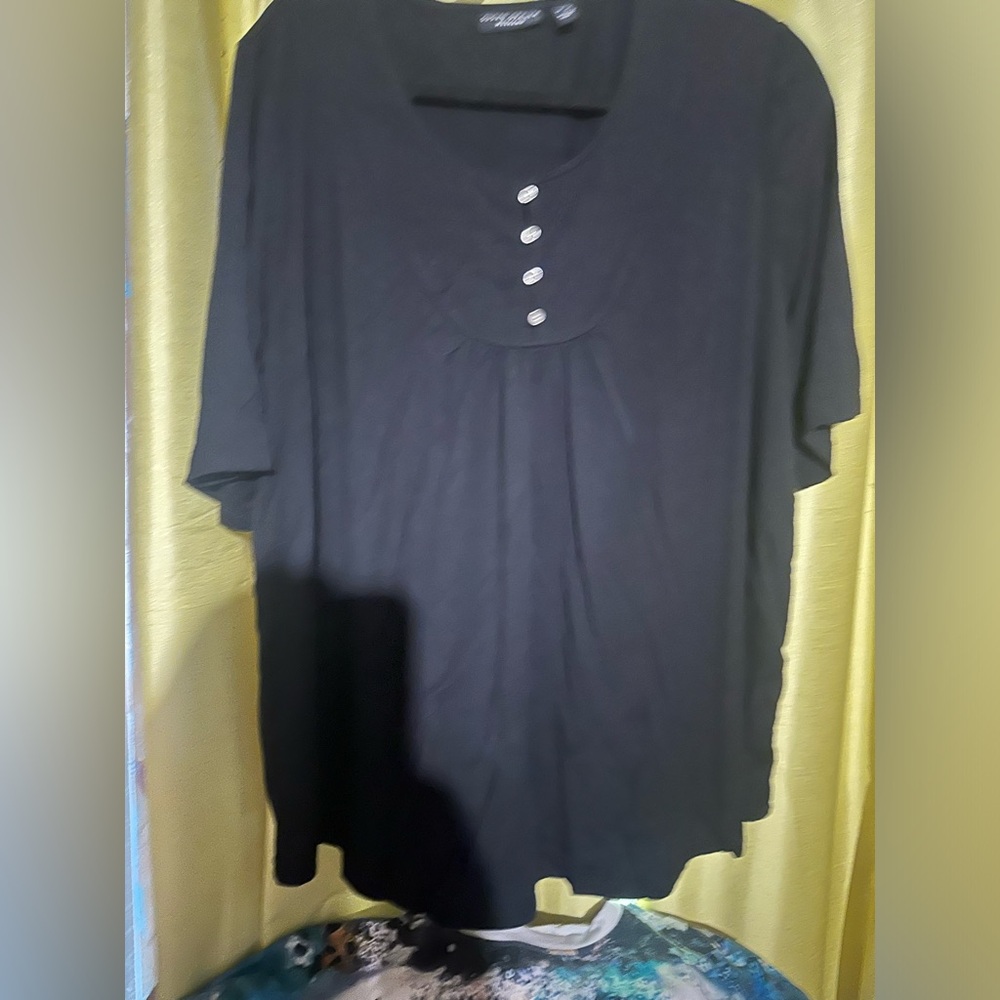 Susan Graver women’s size XL blouse excellent condition black